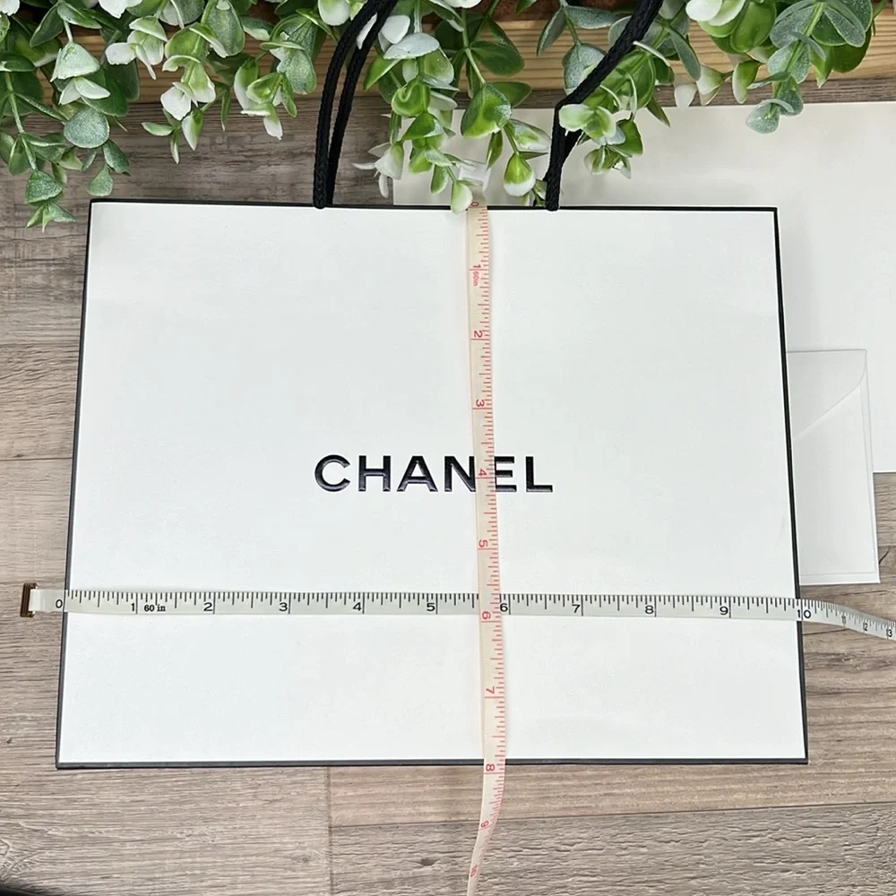 CHANEL Authentic White Shopping Bag Gift Set